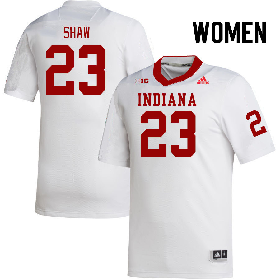 Women #23 Jordan Shaw Indiana Hoosiers College Football Jerseys Stitched Sale-White